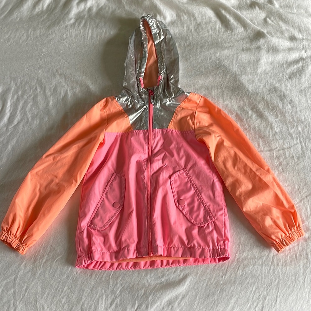 OshKosh B’gosh, Wind Breaker, Girls Size 6/6x, Two Shades of Pink, Sliver Hood